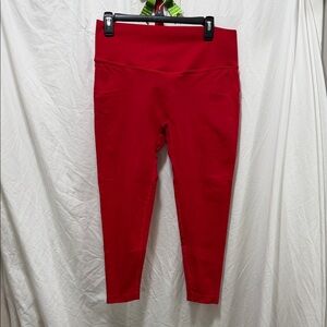Fabletics Bold Red High-Waisted Leggings